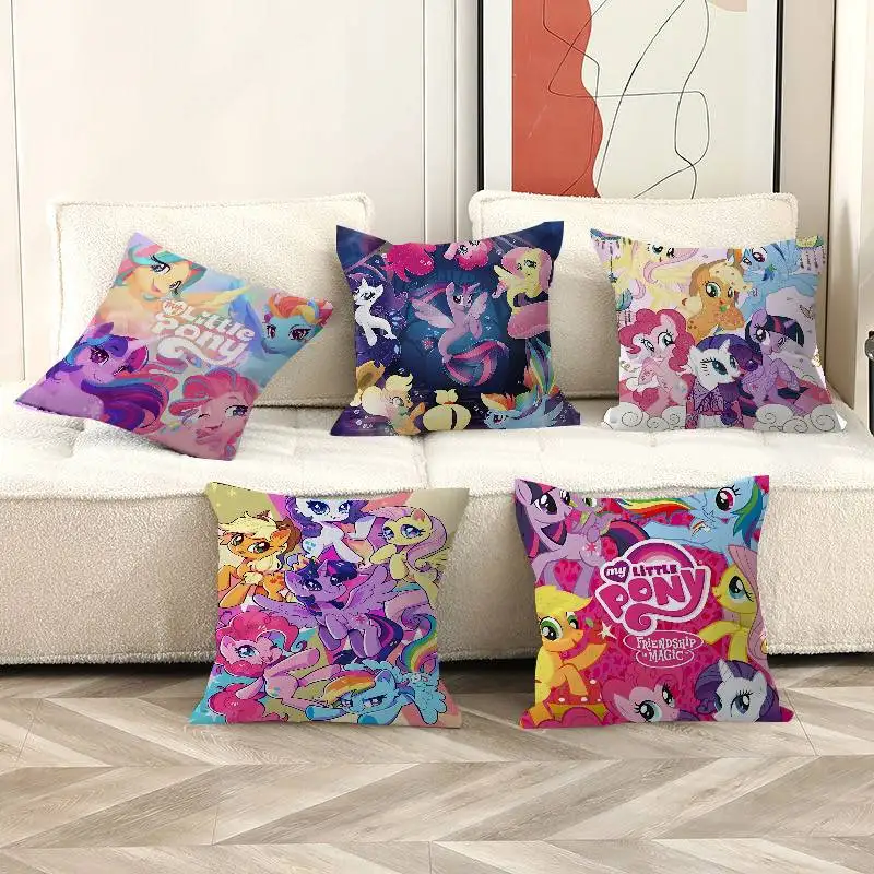 Anime My Little P-Pony Cushion Cover Inches Farmhouse Decor Home Throw Pillow Covers For Couch Decorations