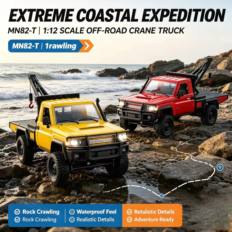 1:12 Scale RC Crawler Hoist MN82/MN82-T 4WD Remote Control Truck Off-road Pickup Vehicle Climbing Car Model Toy for Kids Gifts