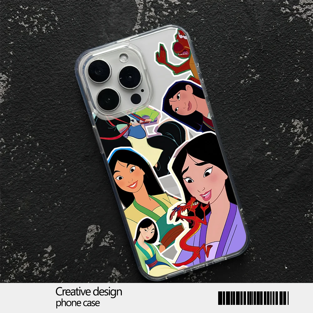 MINISO Disney Princess Phone Case for iPhone 12 11 13 14 15 16 Max Pro Plus Magsafe Magnetic Wireless Cover