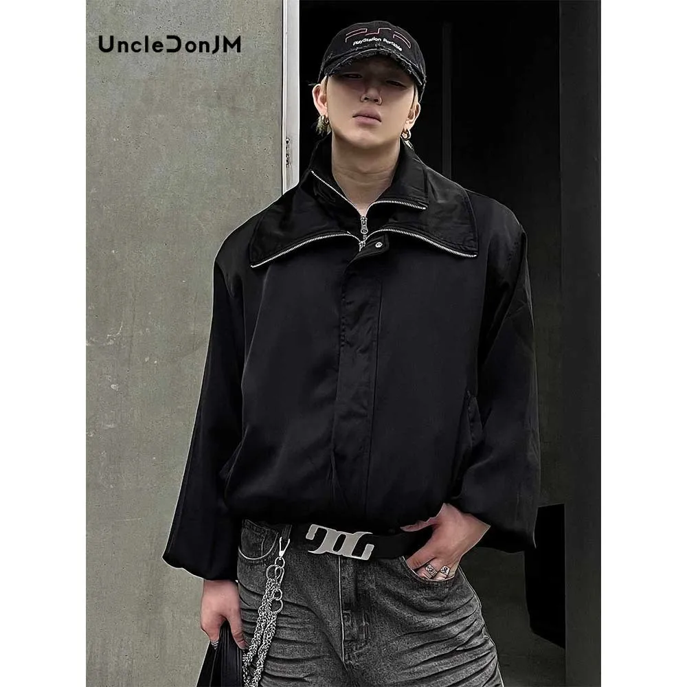 

Deconstructed Fake Two-Piece Loose Jacket Men's and Women's Casual Streetwear Varsity Jacket