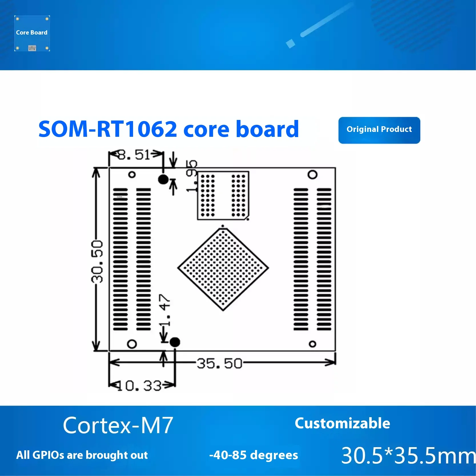 SOM-RT1052 SOM-RT1062 I.MX RT1062 RT1052 مجلس تطوير اللوحة الأساسية الصف الصناعي