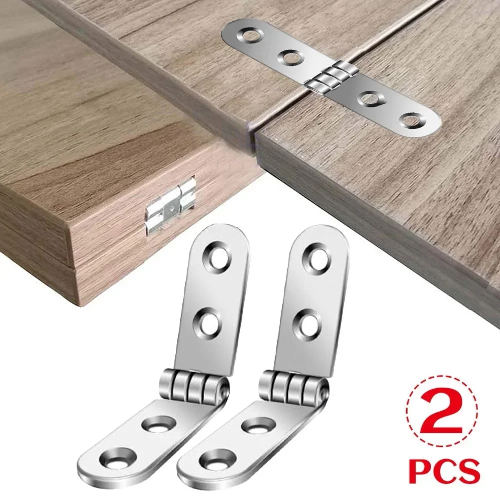 Practical Foldable Hinges Cabinet 180 Degree 2 PCS Corrosion-resistant Rust-resistant For Sewing Machine Cabinet