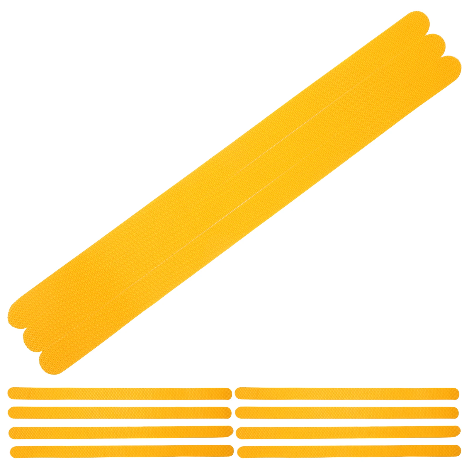 

12 Pcs Yellow Non Slip Stickers Bathroom Anti Skid Strip Stair Tape PVC Rubber Shower Bathtub Protection Safe Material Practical
