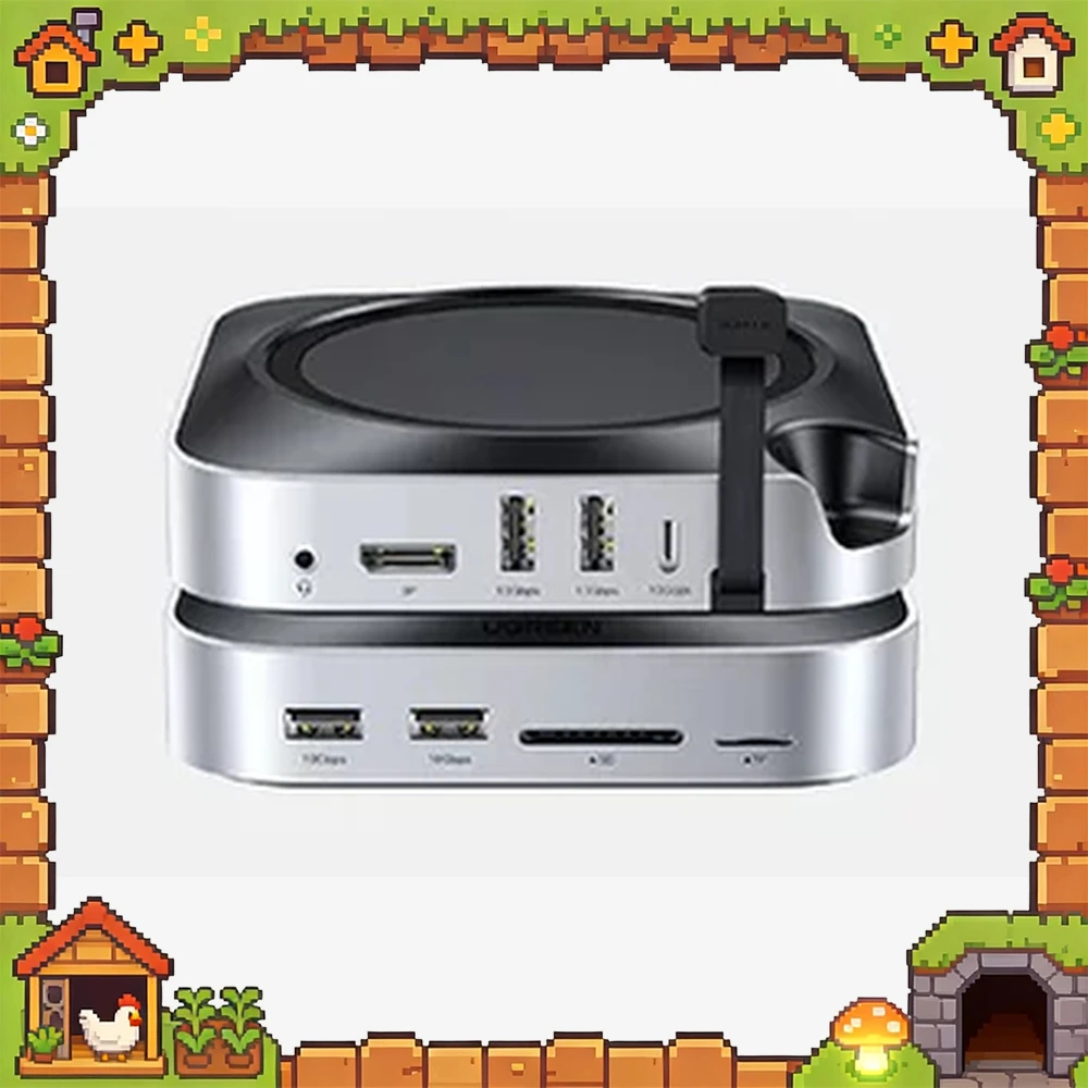 UGREEN 65488 Mac mini M4 Docking Station M.2 NVMe SSD Enclosure 10Gbps 8TB Expansion DisplayPort 1.4 Hub