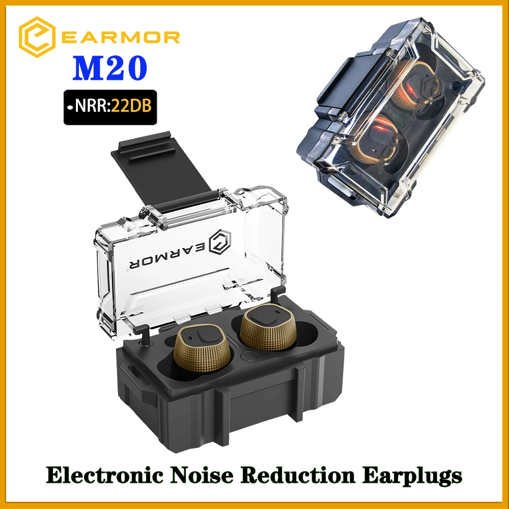 

Anti-Noise Earplugs EARMOR® M20/Electronic Hearing Protection In-ear Earbuds Gun Range Noise-Canceling Headphones NRR22 IPX-4