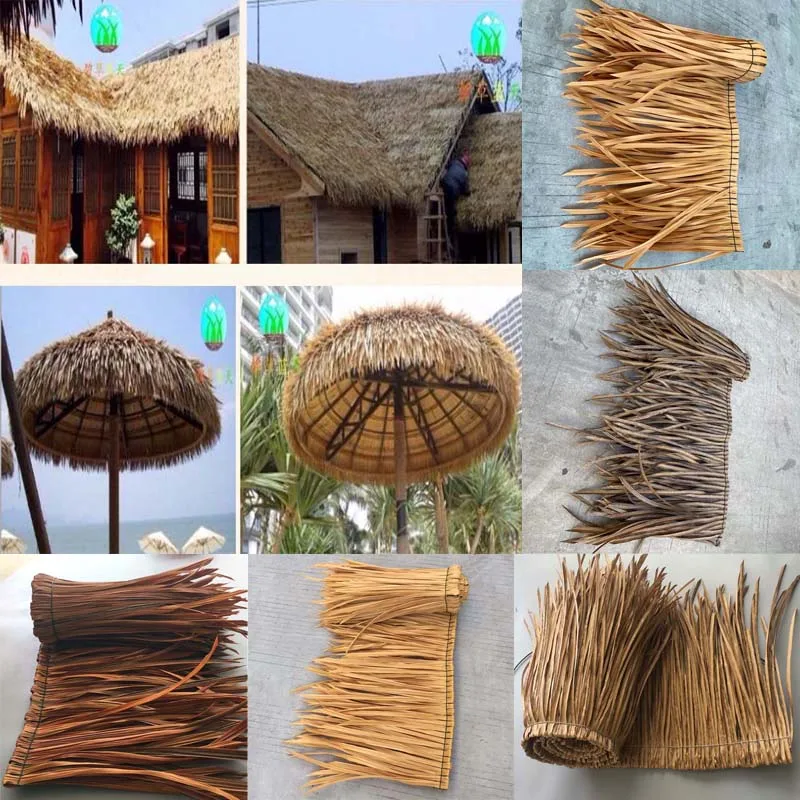 100cm Simulation Straw Thatch Artificial Synthetic Grass Material For Home Chalet Villa Gazebo Repair Farm Garden Decor