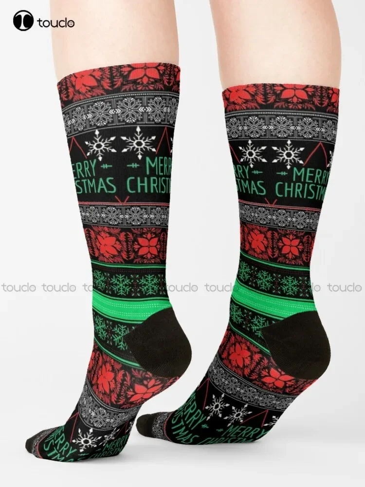 Ugly Holiday Sweaters Ugly Christmas Sweater Funny Socks Slipper Socks For Men Christmas Gift Unisex Adult Teen Youth Socks