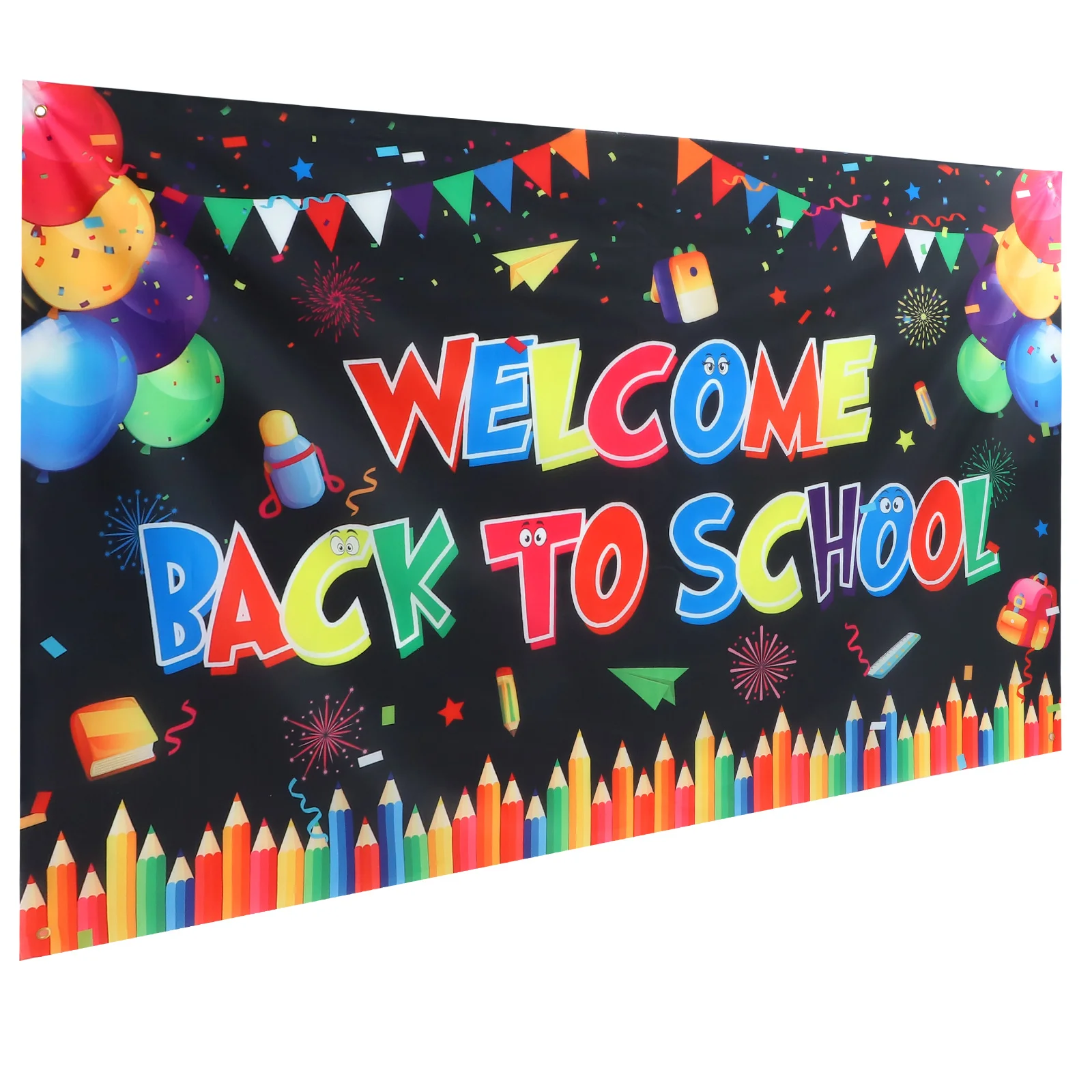 

1Pcs Back-to-School Season Banner Assorted Color Safe Reliable Welcome Banner School Scene Backdrop Party Decoration