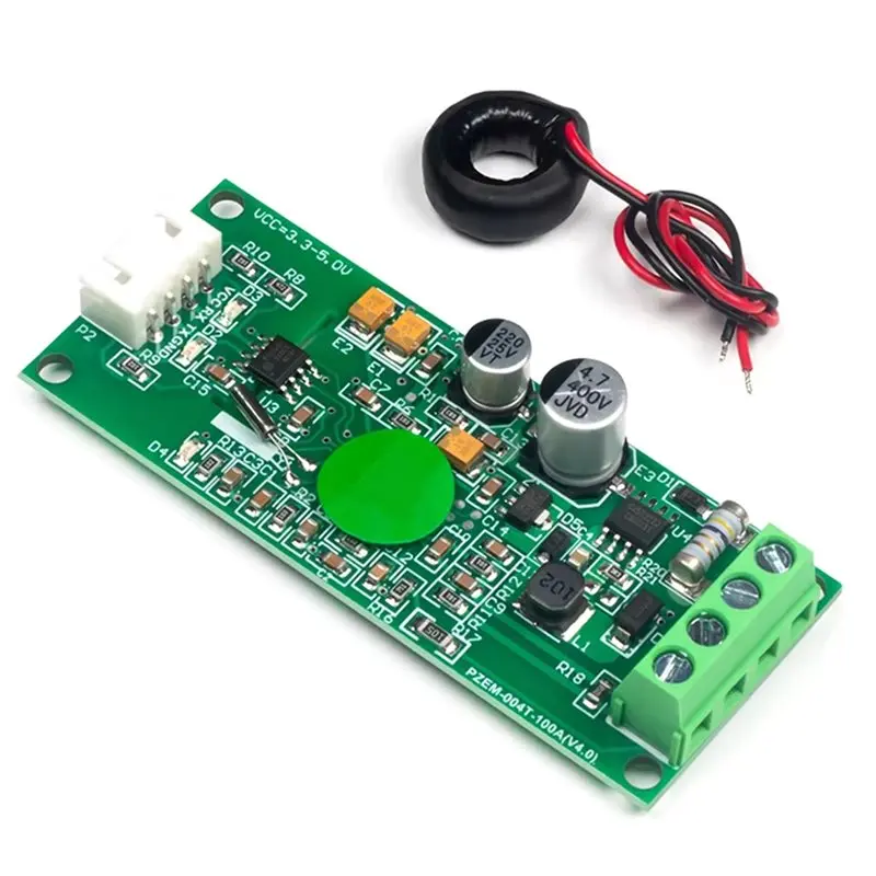 AS63-PZEM-004T AC Digital Multifunction Meter Volt Amp Watt Power Current Test Module With Coil 0-100A 80-260V TTL With Coil