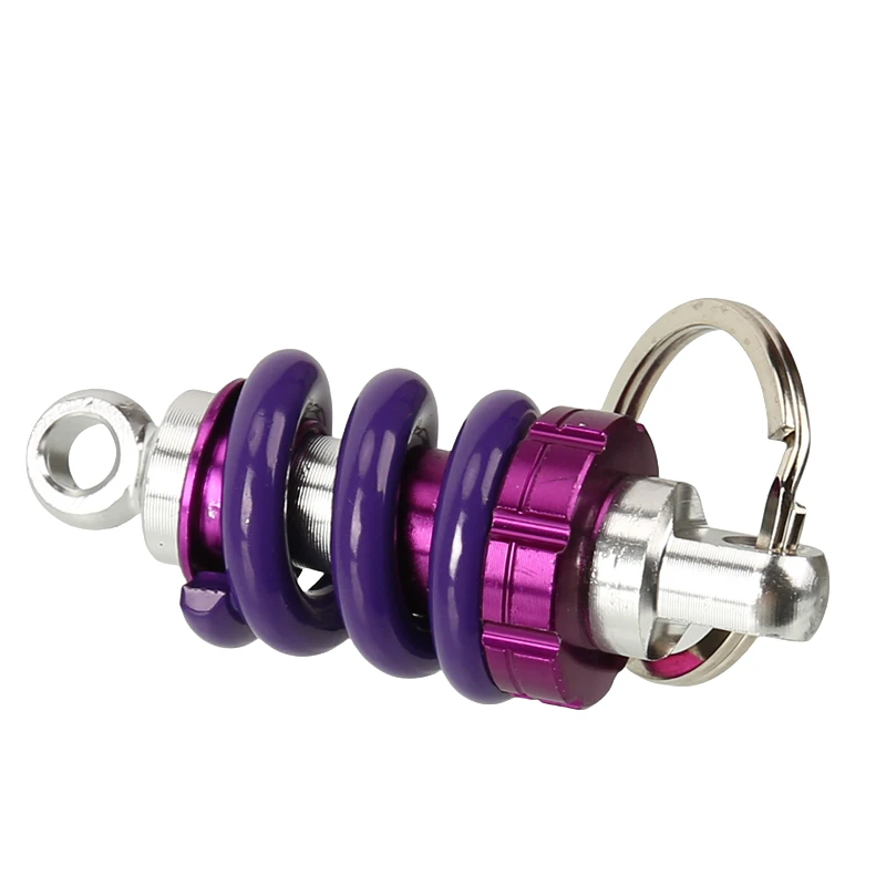 Durable Aluminum Alloy Shock Absorber Key Ring - Automotive Front Strut Pendant for Cars & Scooters
