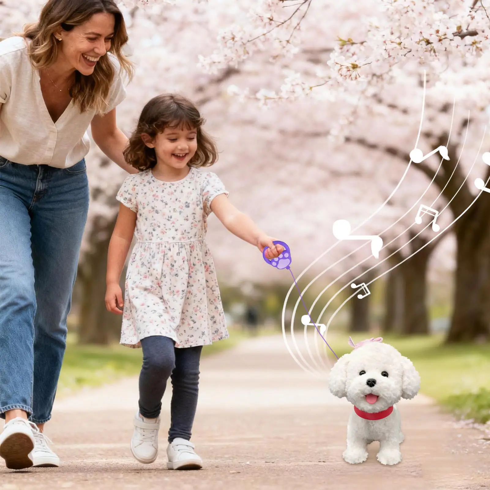 シミュレーション電子ペット犬のおもちゃ、歩くインタラクティブな犬のぬいぐるみおもちゃ、タッチセンシングAIロボット犬、音声模倣機能付きギフト