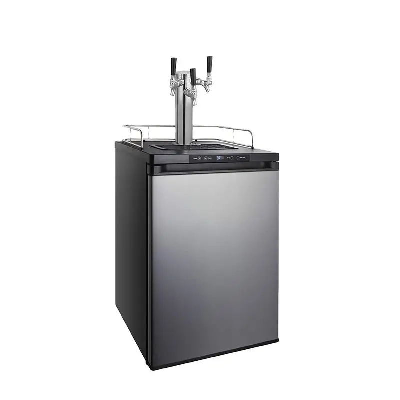 Multifunction Full Size Stainless Steel Beer Kegerator Refrigerator Keg Cooler Draft Beer Dispenser Digital Display 20L Capacity