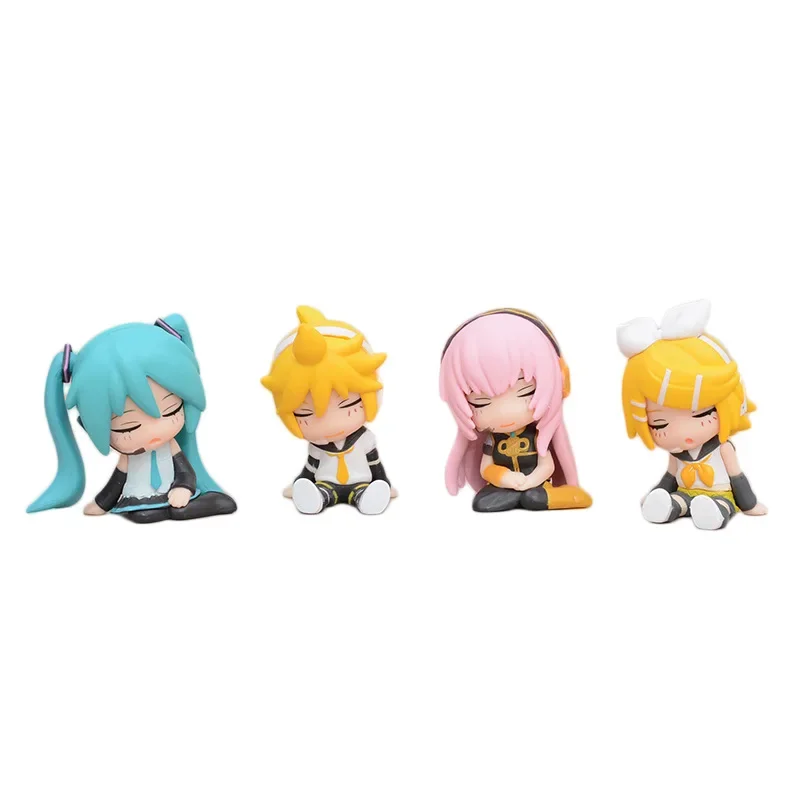 4 Stks/set Hatsune Miku Anime Figuur Schouder-Aan-Schouder Pop Tomie Patrouille Spiegel Gemini Ornamenten Pvc Model Boxed Pop Speelgoed Cadeau