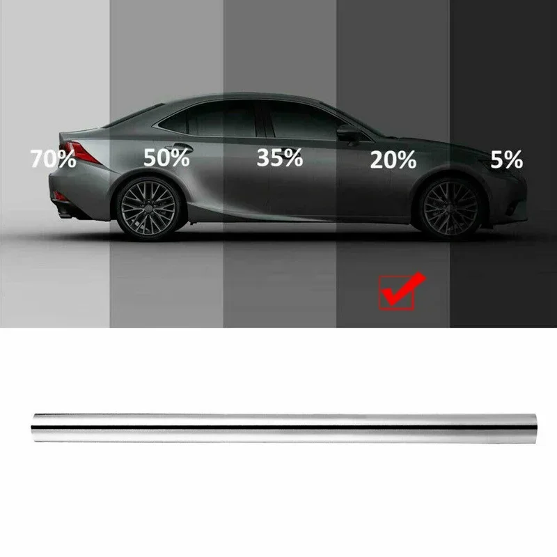 1pc Car Vehicle Windows Glass Stickers 20 * 10FT Universal Uncut Window Mirror Silver Chrome Tint Film accessori esterni