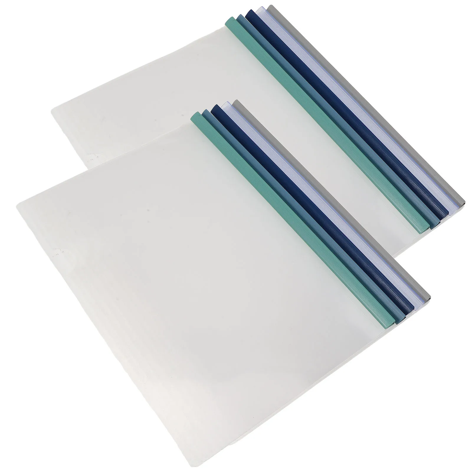 10 قطعة من مجلدات الشرائح البلاستيكية A4 منظم مستندات شفاف سعة كبيرة لمكتب المدرسة تخزين الملفات تقرير غطاء المجلد