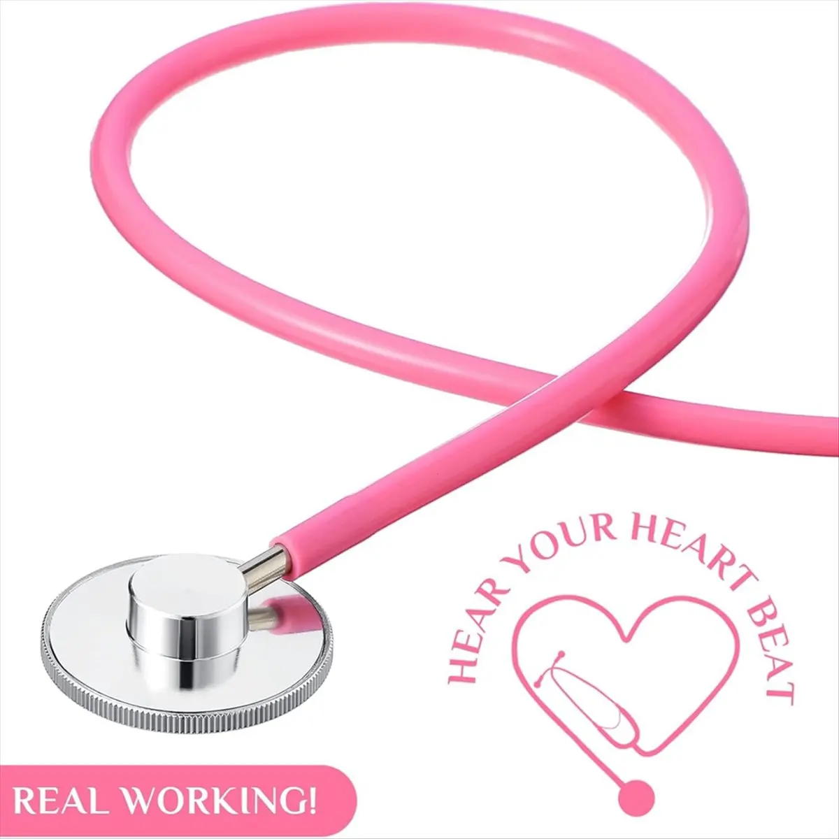 FOR HOME Kids Stethoscope Toy Stethoscope Real Working Stethoscope for Children Nursing Stethoscope Doctor Kit 4 Colors (8 Pcs)