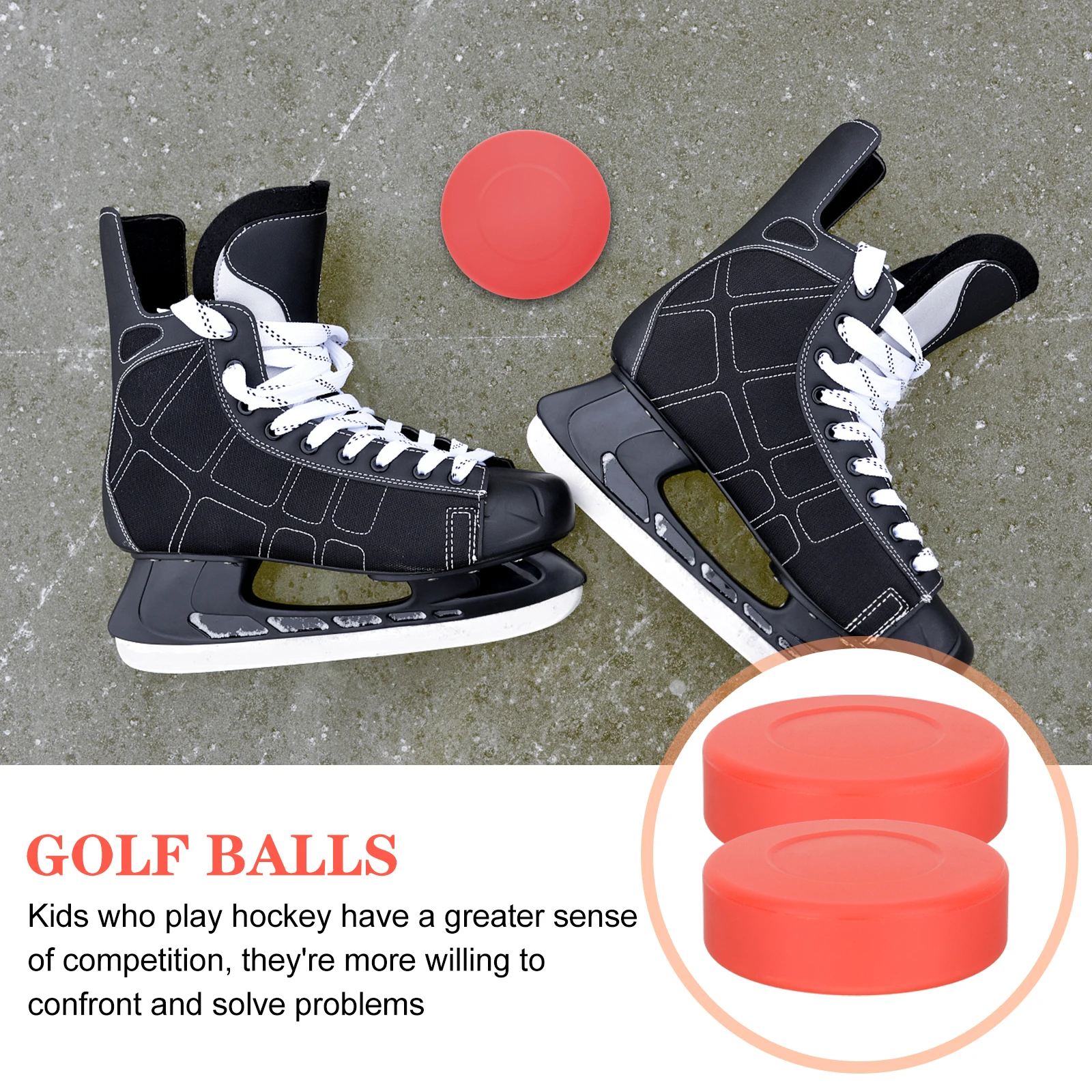 

4Pcs Ice Hockey Pucks Rubber Training Supplies Low Friction Sliding for Speeds and Consistency Ice Hockey Puck