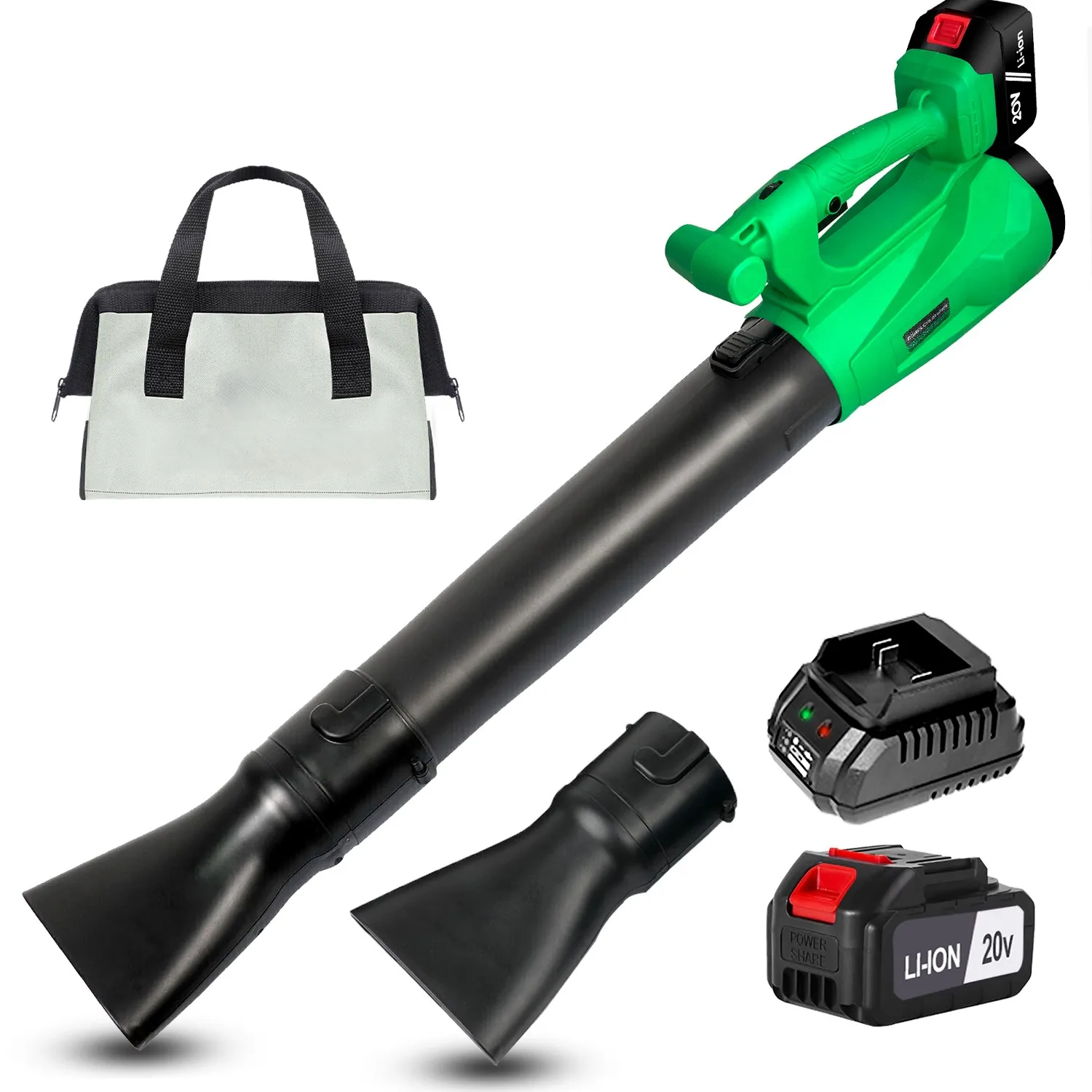 

High-Power 20V Cordless Leaf Blower with 6 Speed Adjustment for DIY Battery-Powered