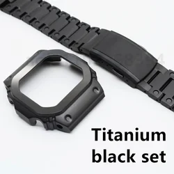 for DW5600/5610 GW-M5610 GW5000 G5600E Titanium Watch Band Case/ Bezel Light Weight Camouflage Case Strap Mod with Tools