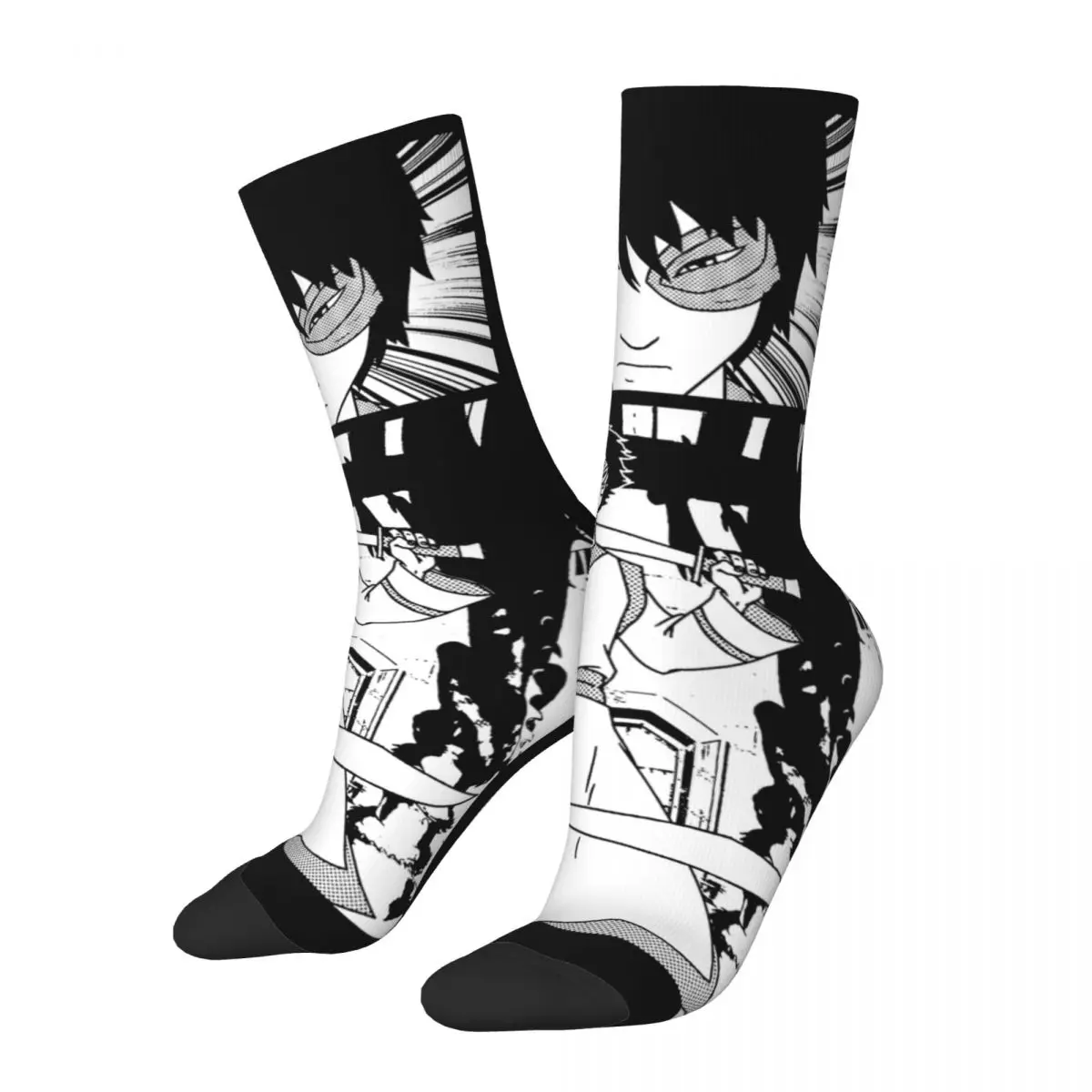 Retro Avatar The Last Airbender Zuko Manga Basketball Socks Polyester Middle Tube Socks for Unisex Breathable