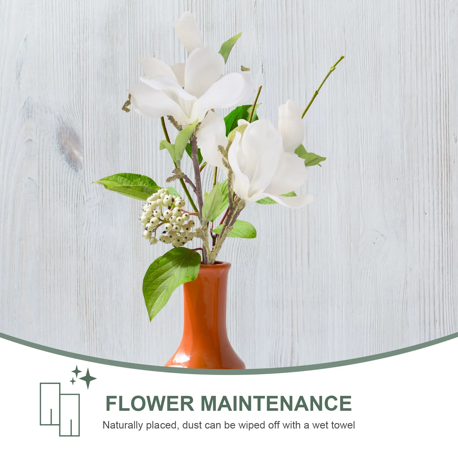 

2pcs Artificial Flower Decor Simulation Magnolia Branch For Home Office Wedding Decoration Fake Garden Flower Arrangement Home