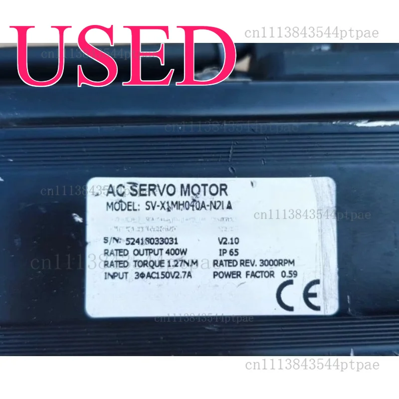One sv-x1mh040a-n2la servo motor 400w, rated torque 1.27n・m, rated speed 3000rpm, ac220v (actual picture taken)
