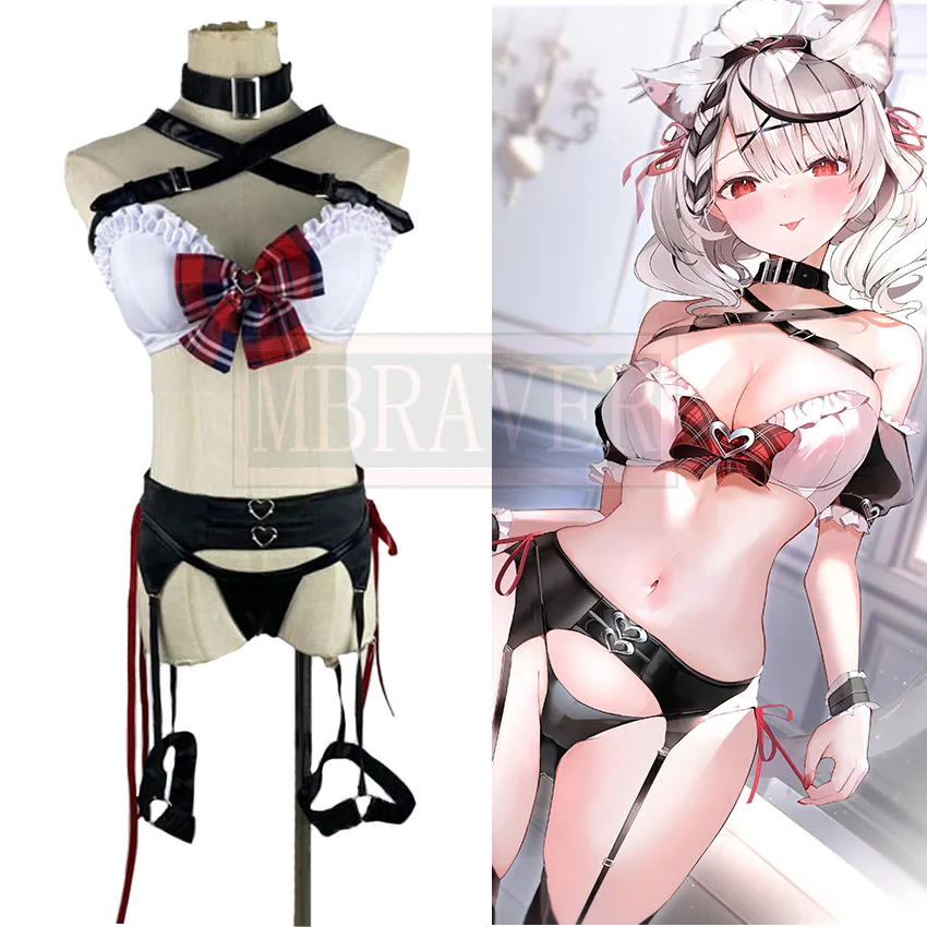 VTuber Hololive Sakamata Chloe Beach Sexy Underwear Swimsuit Cosplay Costume Uniform Christmas Halloween Custom Made Any Size