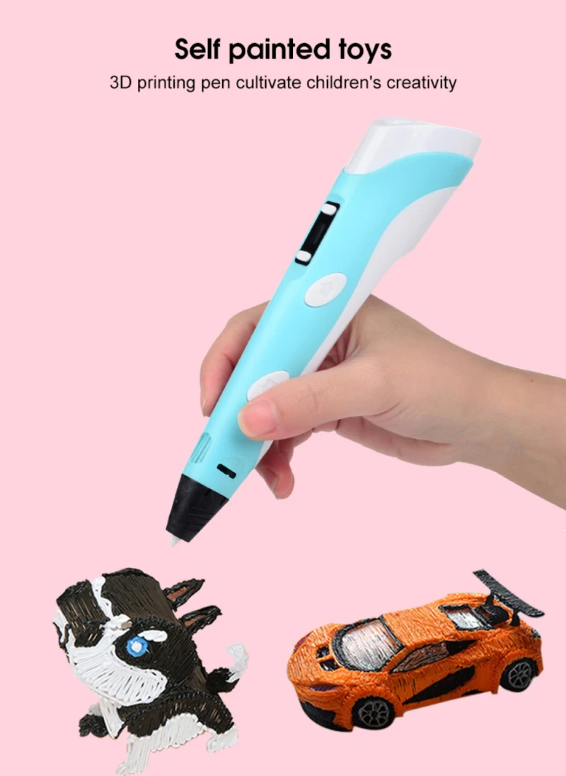 Bolígrafo 3D para niños, Pluma de impresión de dibujo con pantalla LCD, Compatible con filamento PLA, juguetes para niños, regalos de Navidad y cumpleaños