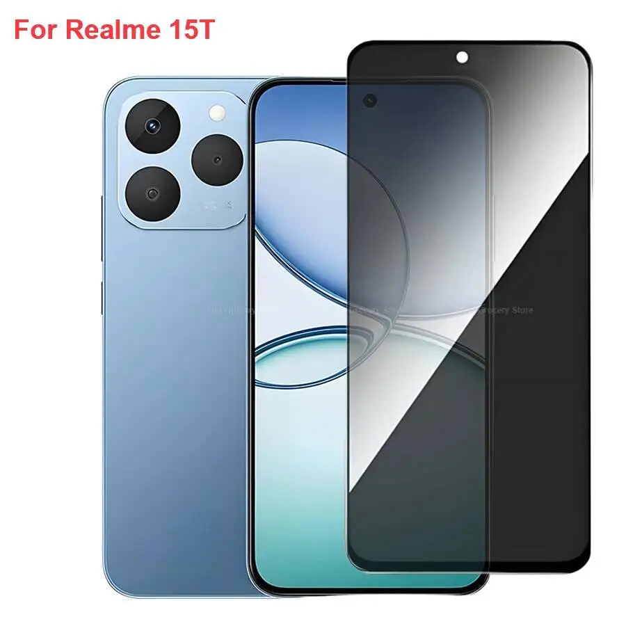 

Realme 15T RMX5111 Anti Spy Privacy Tempered Glass Screen Protector Compatible For Realme15t Phone Film