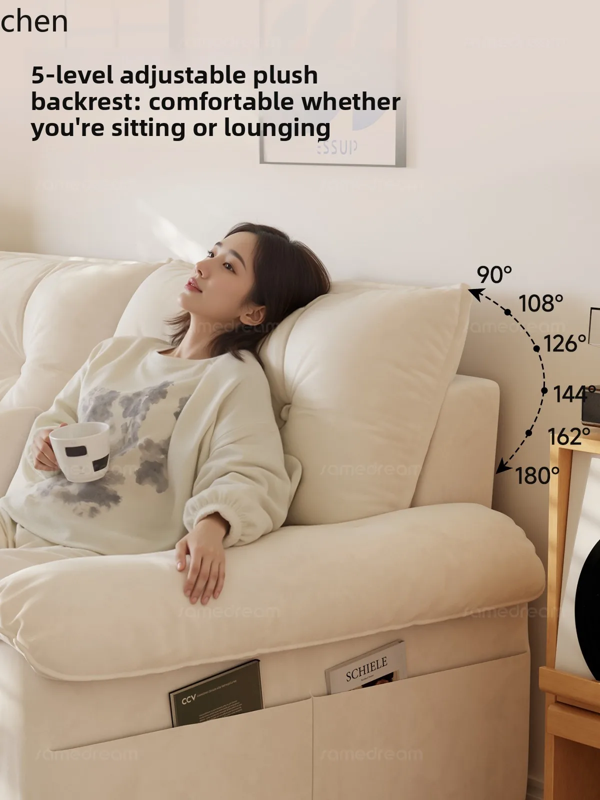 HT Sofa Bed Foldable Dual-use New Model Integrated Multi-functional Single and Double Person Extendable Fabric Sofa