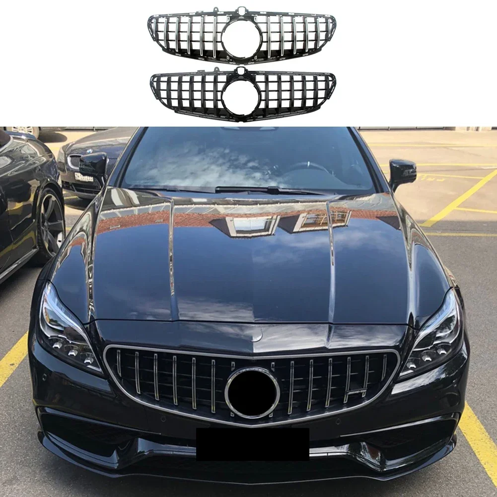 Front Racing Facelift Grill Upper Bumper Grille Cover For Mercedes Benz W218 CLS-Class CLS63 AMG 2015 2016 2017 2018