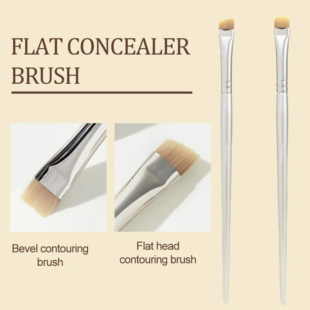 Bevel Contouring Brush Flat Head Foundation brush Cover Up Dark Circles Spots Concealer Brush Makeup Brush Beauty Cosmetics Tool