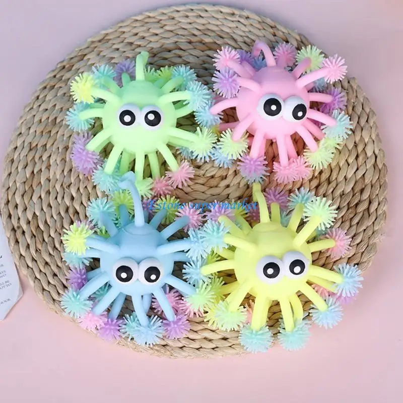 090B Novelty Christmas Tree Decoration Luminous Puffer Ball Stress Relief Toy for Kid