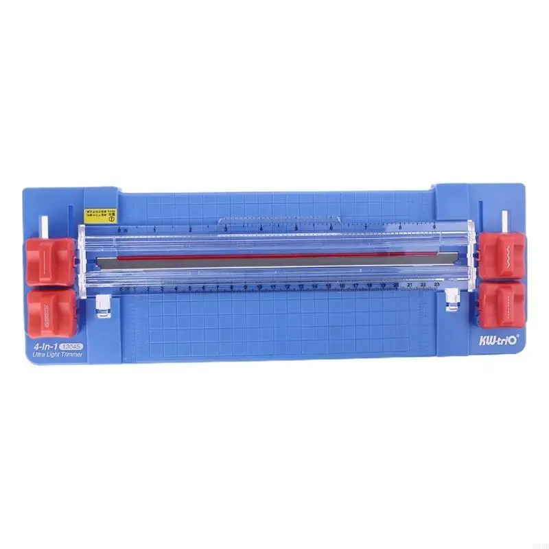 M5TB 4 in 1 Paper Trimmer with Skip Straight Fold Line Cutter for Head Side Ruler 9" Cutting Length Paper Cutting