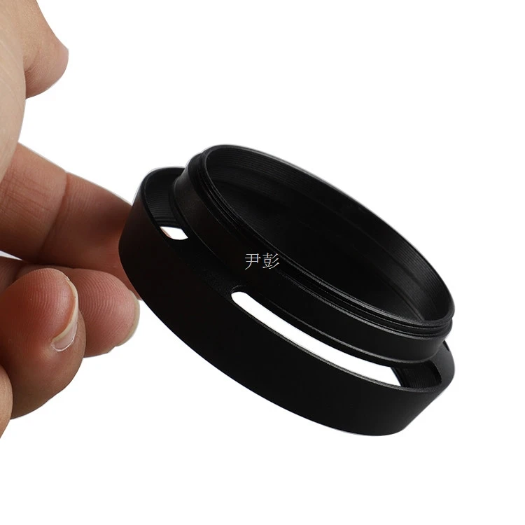 52mm Metal Vented Lens Hood, Standard Black Hollow Lens Shade for Leica Voigtlander 7artisans Camera Lenses