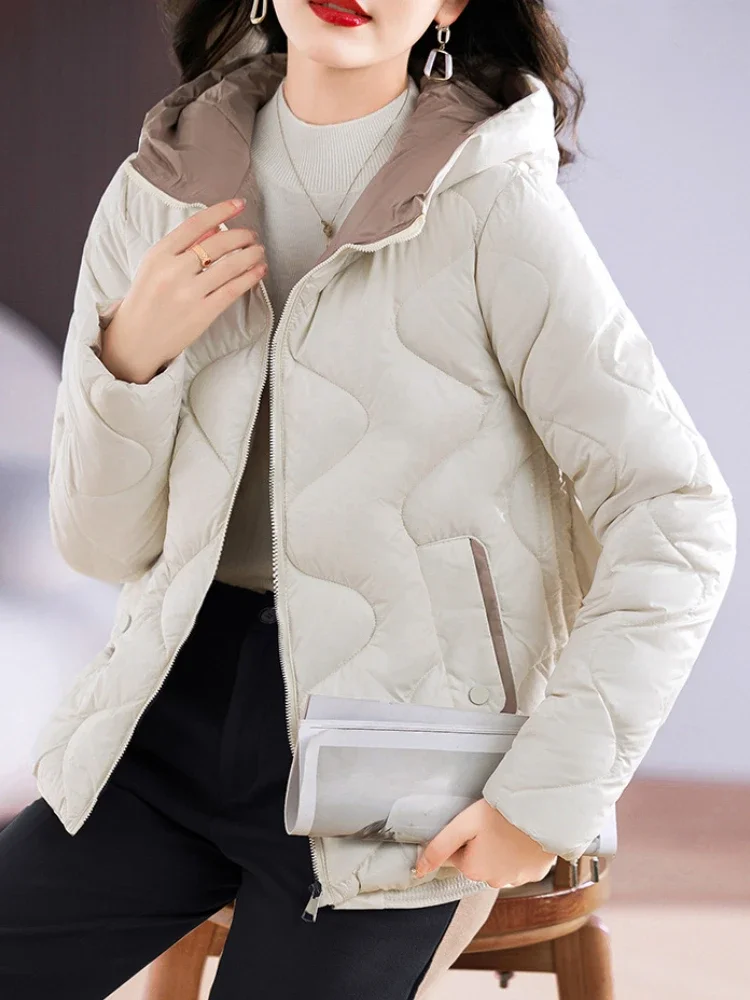 Autunno inverno nuova giacca donna capispalla abbigliamento coreano cappotto donna parka in cotone con cappuccio cappotto trapuntato da donna Streetwear