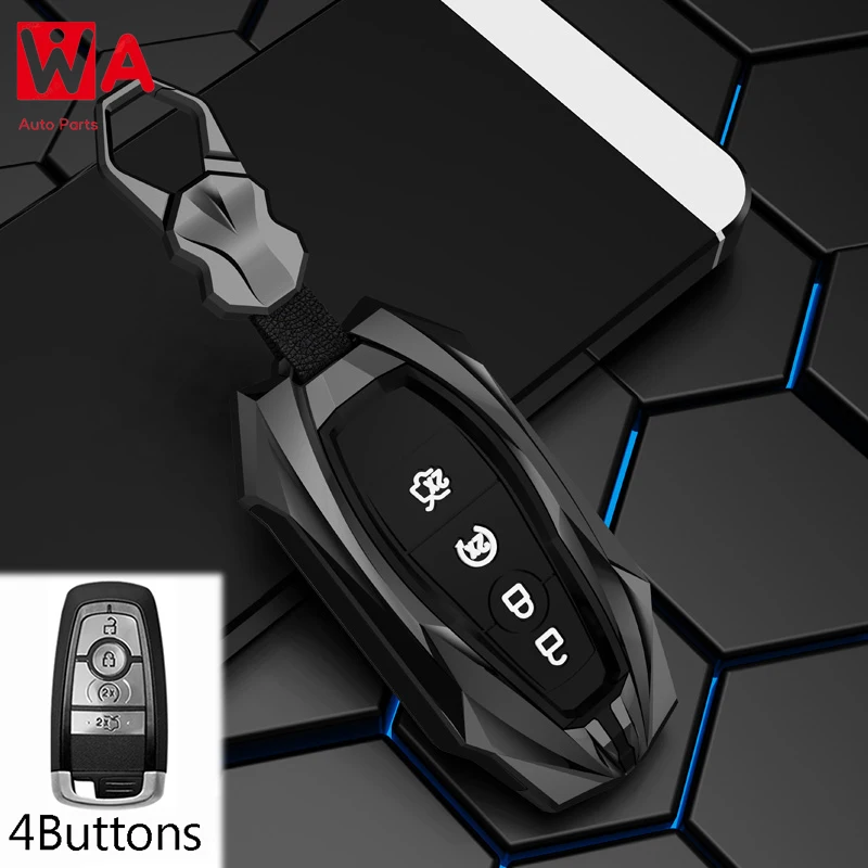 

Zinc Alloy Car Remote Key Case Cover Shell Fob For Ford Mondeo Fusion Mustang Explorer Focus F150 F250 F350 Escape Lincoln