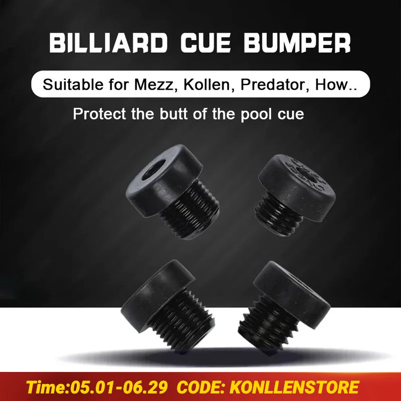 

Billiard Cue Bottom Cover Block Butt with Billiard Cue Rubber Plug Pool Cue Bottom Bumper Protector For MEZZ/Universal/HOW/PERI
