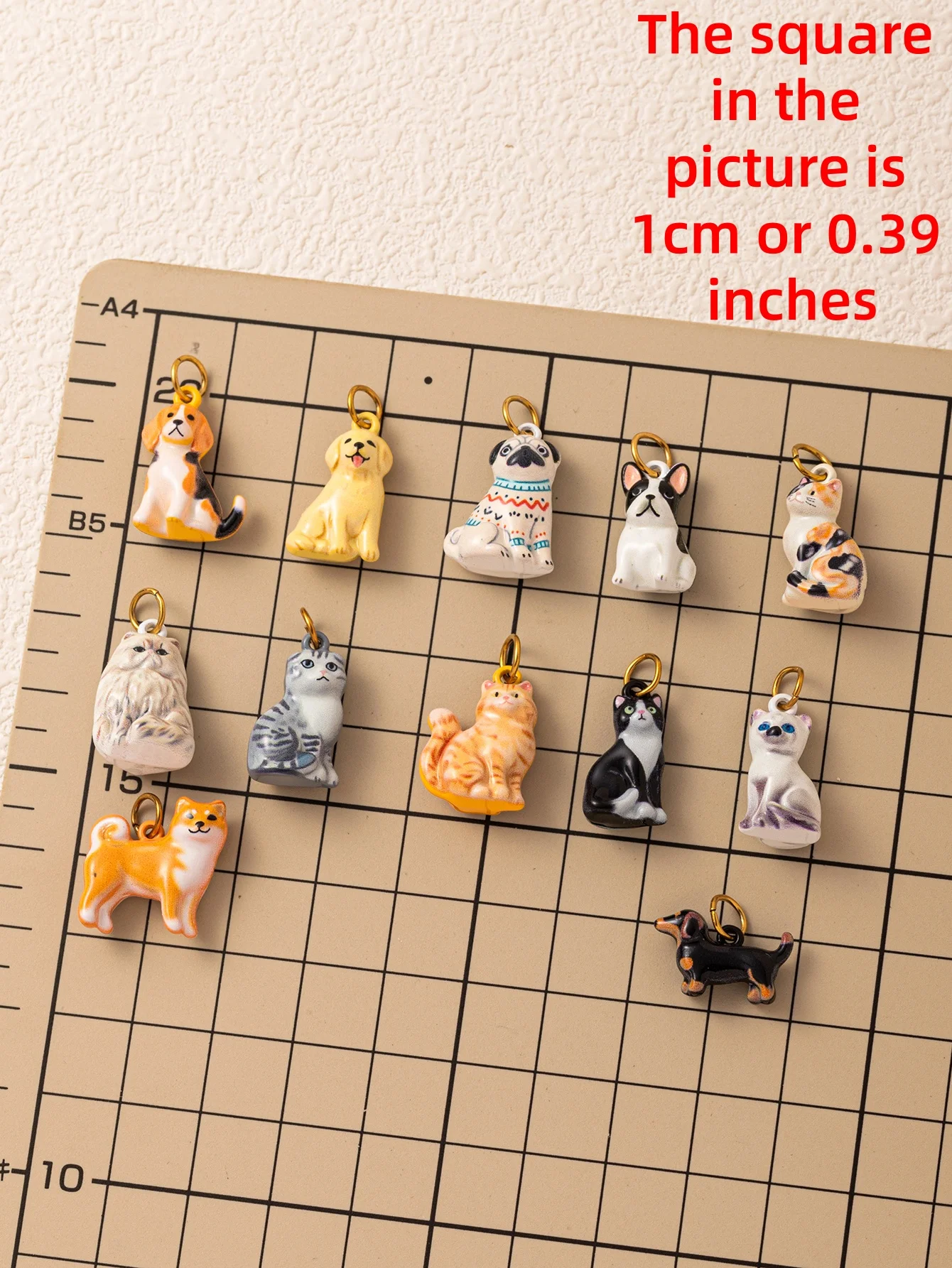 316 Edelstahl Wasserdicht Farbbeständig Niedliche Tier-Katzen-Welpen DIY Anhänger Charms Schmuckherstellung – Detail 2