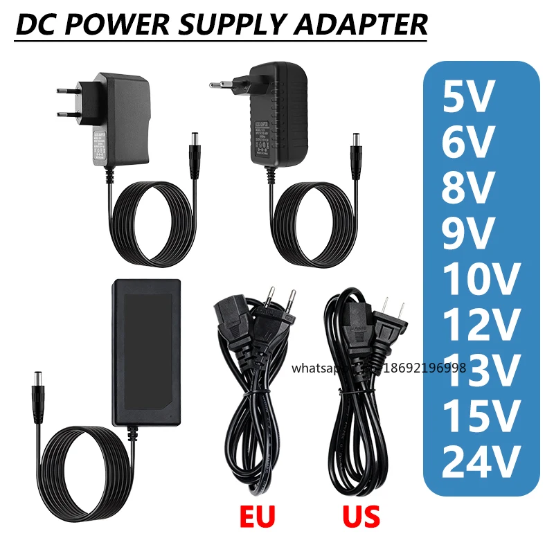 DC Power Supply 12V 24V 5V 6V 8V 9V 10V 13V 15V Power Supply Adapter Transformer AC 220V 110V TO DC 12 24 5 6 8 9 10 13 15 Volt