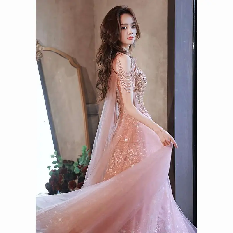 

Light Luxury Highend Women's Evening Dr New Sle Svel Princ Sve High Waist Wedding Dr Ball Gown