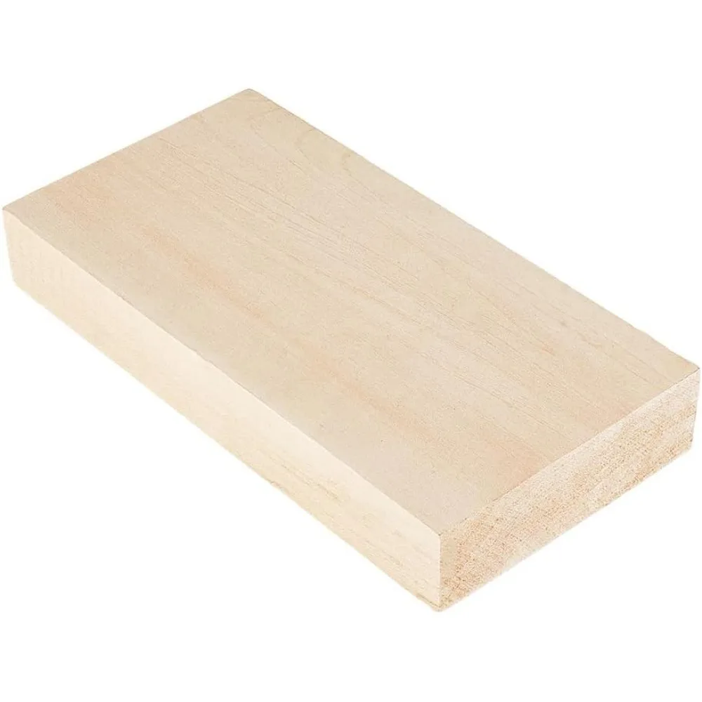 7.8x3.9x1.2 Inch Basswood Carving Block Thick Hobby Wood Unfinished Wood Palnk Native Basswood Material Sheets for Engraving