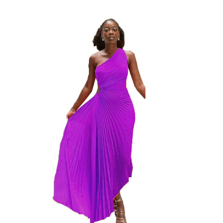 

2023 Summer Sexy African Women Sleeveless Polyester Blue Yellow Black Red Long Dress Maxi Dress African Dresses for Women