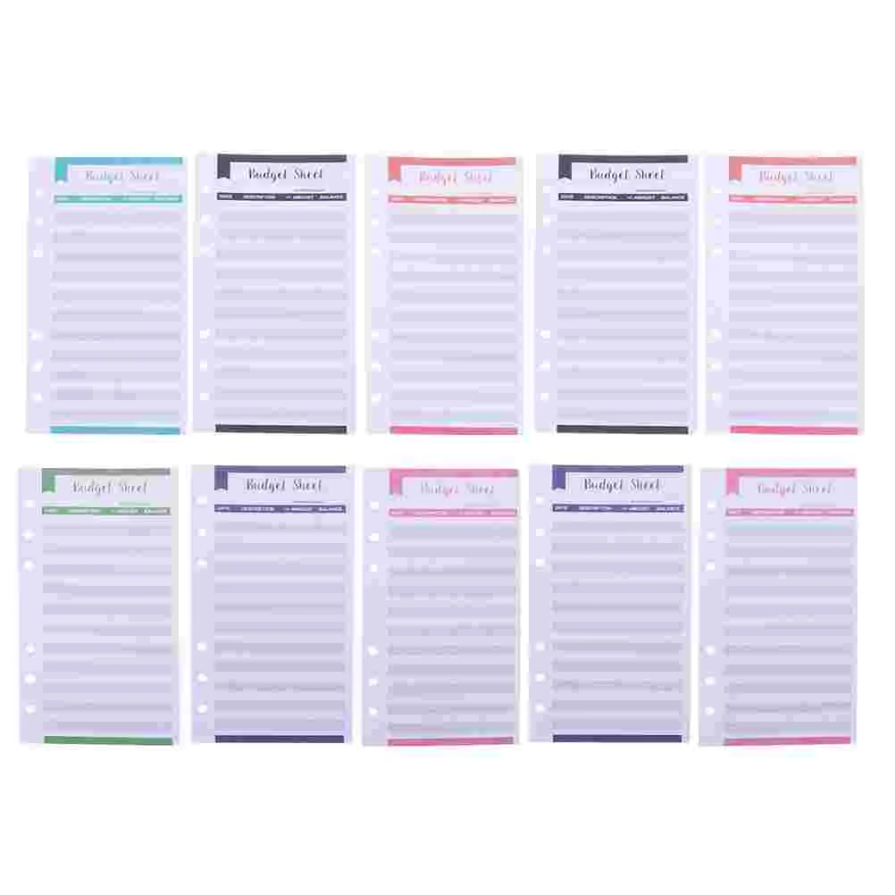 

40 Pcs Money Budget Card Office Purses Expense Double Offset Paper Wallet Planner