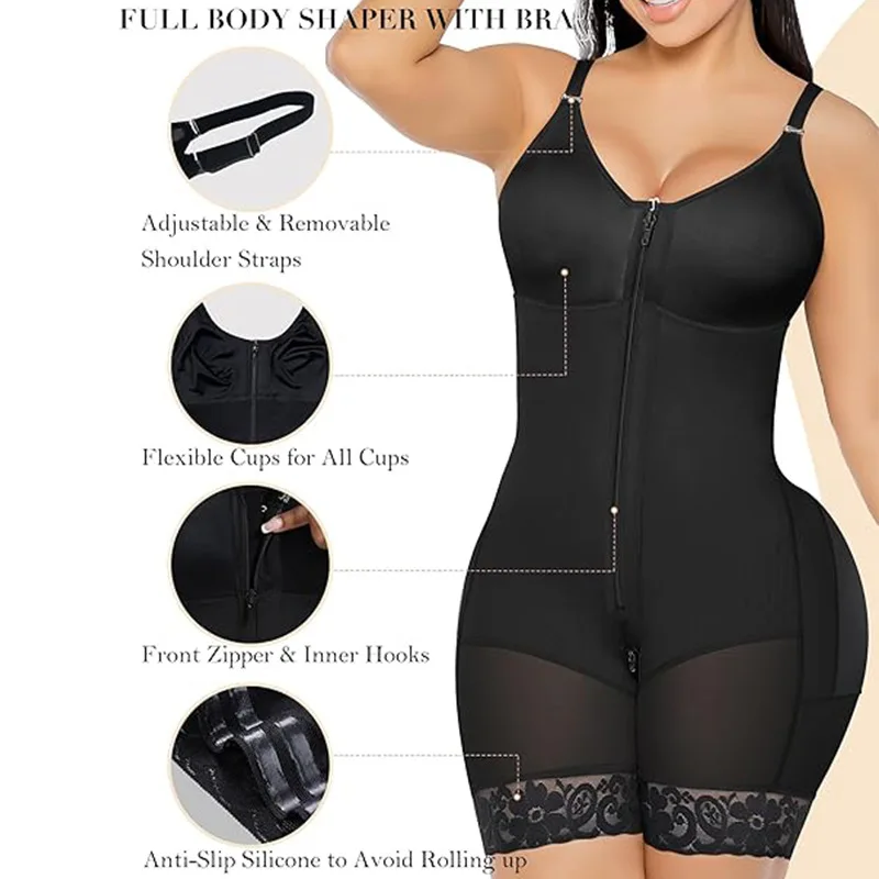 

Women's Shapewear Bag Chest One-Piece Zipper Crotch Tight Fitting Body Hugging Corset