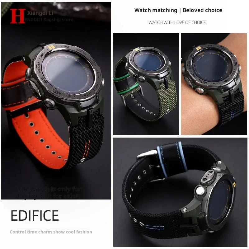 Nylon watch strap For Casio PROTREK PRW-3000 PRW-3100 PRW-6000 PRW-6100Y PRG-300 330 Breathable canvas watchband men's Bracelet