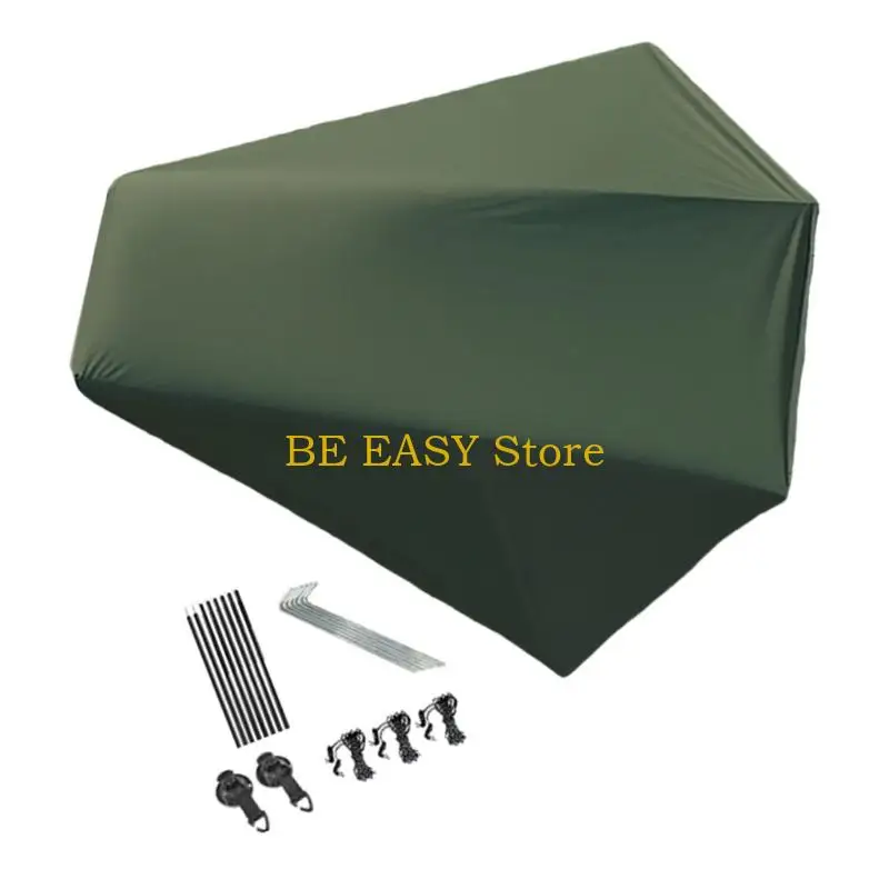 E28F Outdoor Vehicle Shade Shelter for Drivers, Car Rear Cover with Support Rod for Parking Breaks, Fishing Use, and Rest