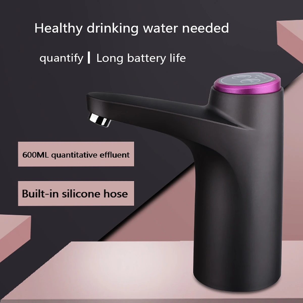 

1 шт., зеленый/черный чайник, насос с USB-зарядкой, автоматический переключатель, диспенсер для воды, зарядка, автоматический переключатель одной кнопки, диспенсер для воды.