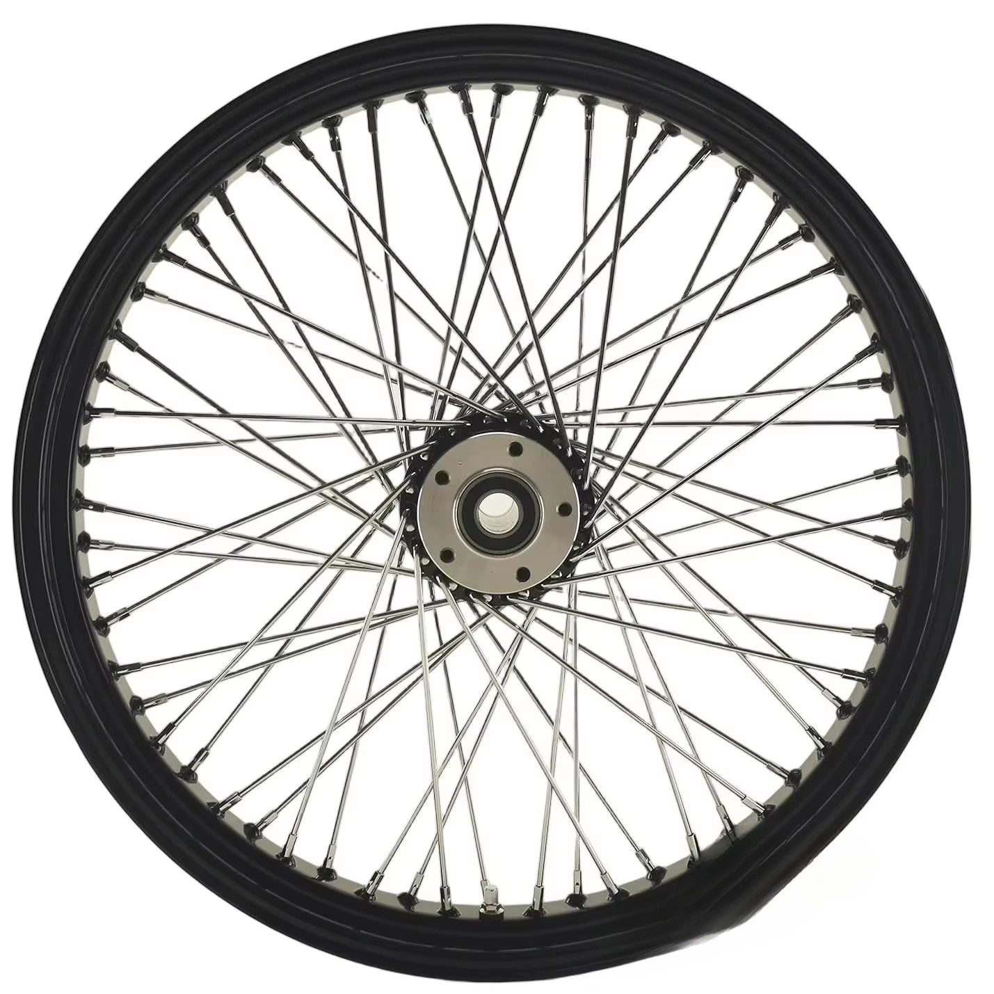 Steel Motorcycle Rim Wheel Black 16 18 19 20 21 23 Inch 21x3.5 16x3.5 Spoke Black Rim Set Motorcycle
