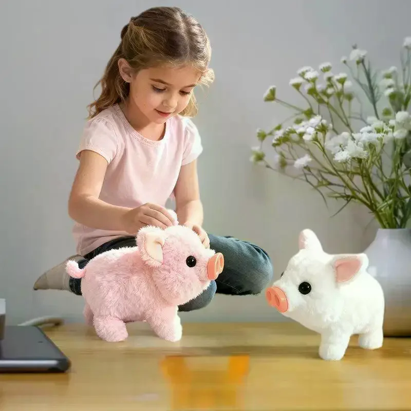 Simulated Electric Piglets Plush Realistic Toy Can Walk Bark Electronic Pet Toys Cute Gifts For Kids